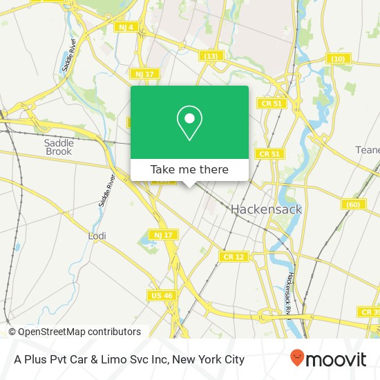 Mapa de A Plus Pvt Car & Limo Svc Inc