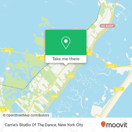 Mapa de Carrie's Studio Of The Dance