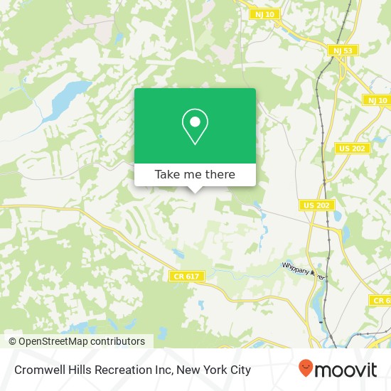 Mapa de Cromwell Hills Recreation Inc