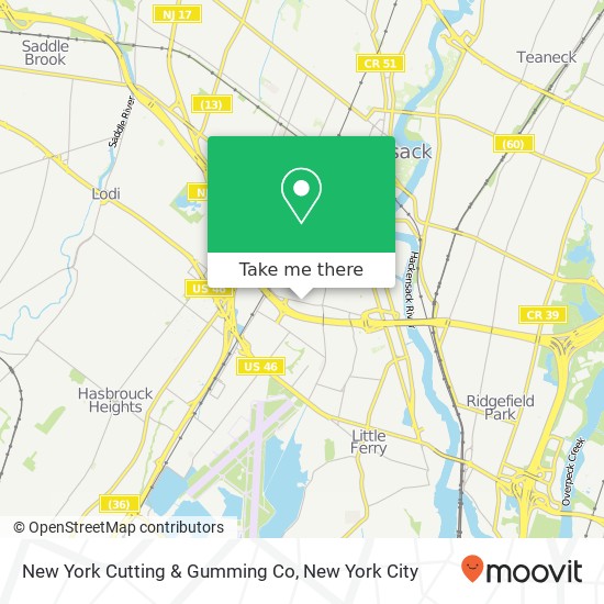 New York Cutting & Gumming Co map