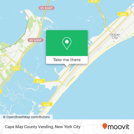 Mapa de Cape May County Vending