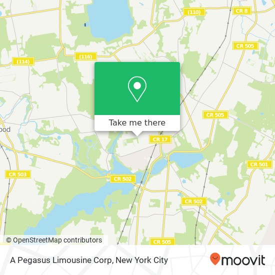 A Pegasus Limousine Corp map
