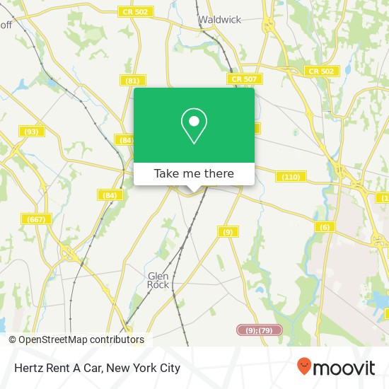 Mapa de Hertz Rent A Car