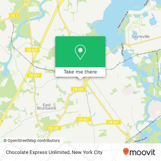 Mapa de Chocolate Express Unlimited