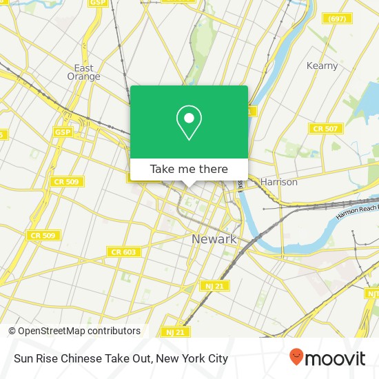 Sun Rise Chinese Take Out map