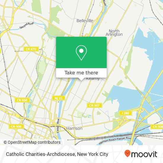Catholic Charities-Archdiocese map