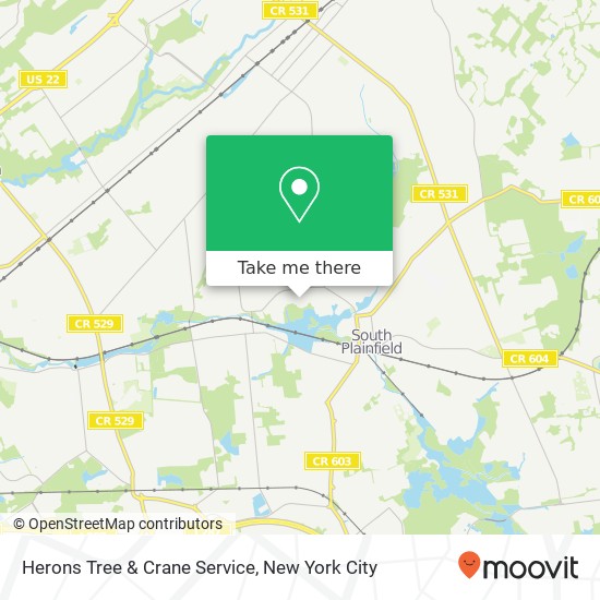 Herons Tree & Crane Service map