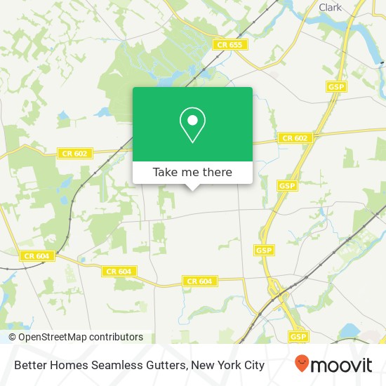 Mapa de Better Homes Seamless Gutters