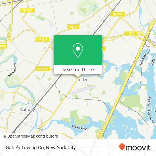 Gabe's Towing Co map