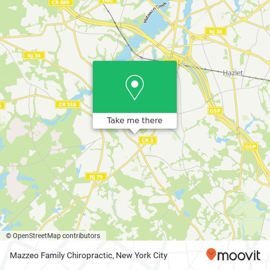 Mazzeo Family Chiropractic map