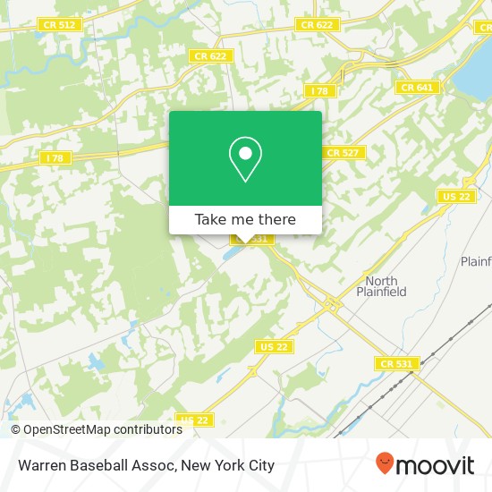 Warren Baseball Assoc map