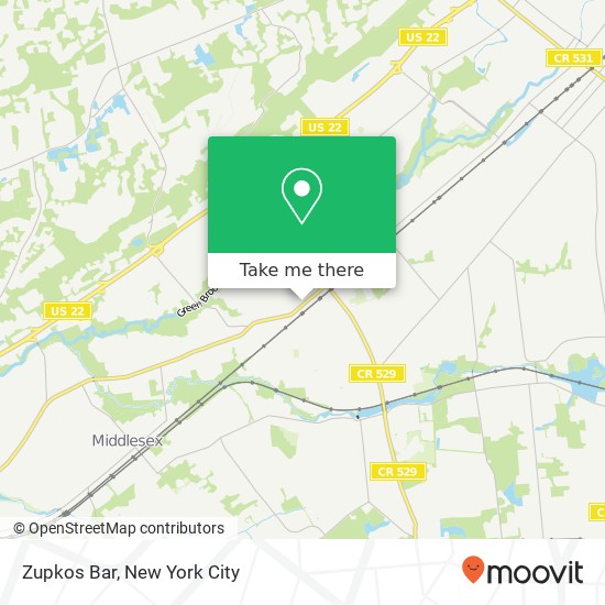 Zupkos Bar map