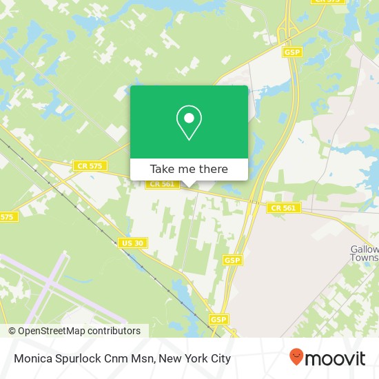 Mapa de Monica Spurlock Cnm Msn