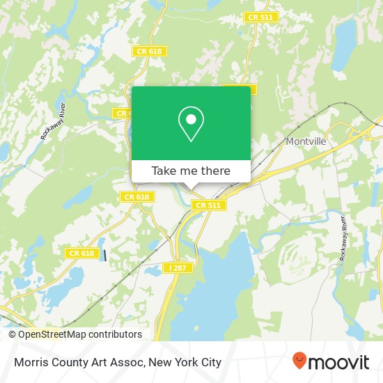 Morris County Art Assoc map