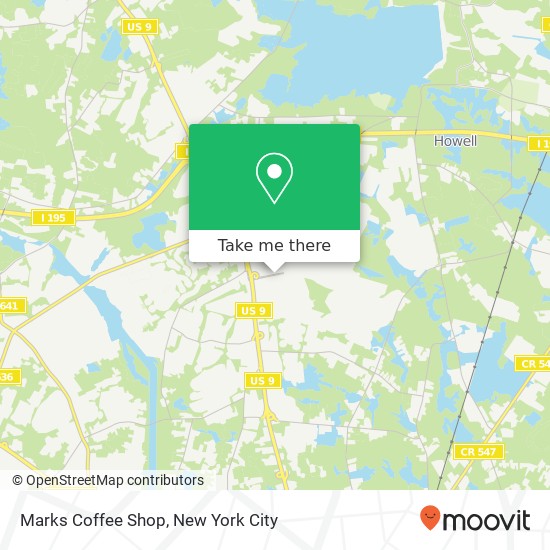 Mapa de Marks Coffee Shop