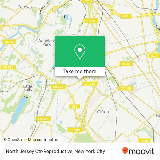 Mapa de North Jersey Ctr-Reproductive