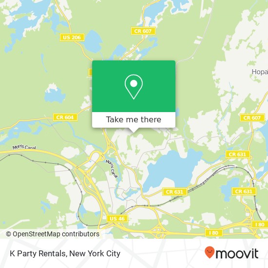 K Party Rentals map