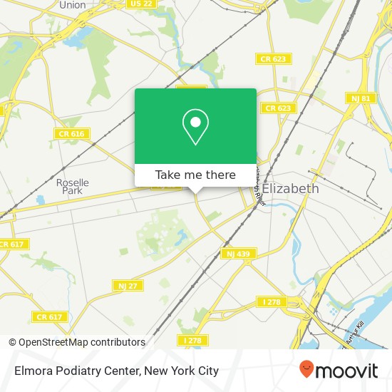 Elmora Podiatry Center map