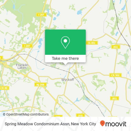 Spring Meadow Condominium Assn map