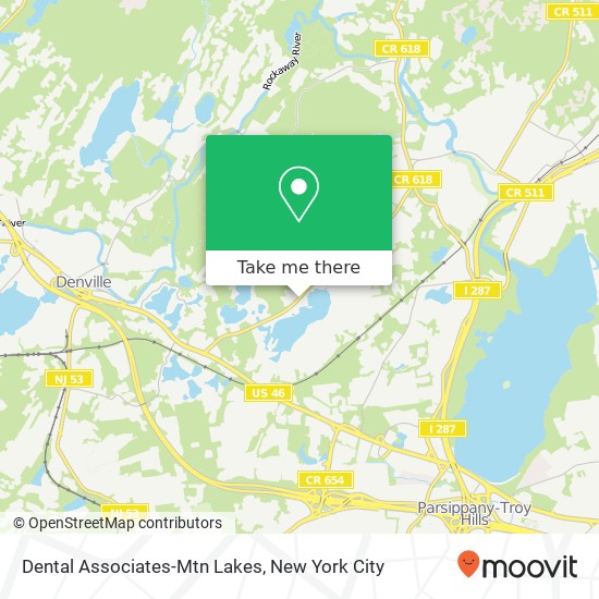 Dental Associates-Mtn Lakes map