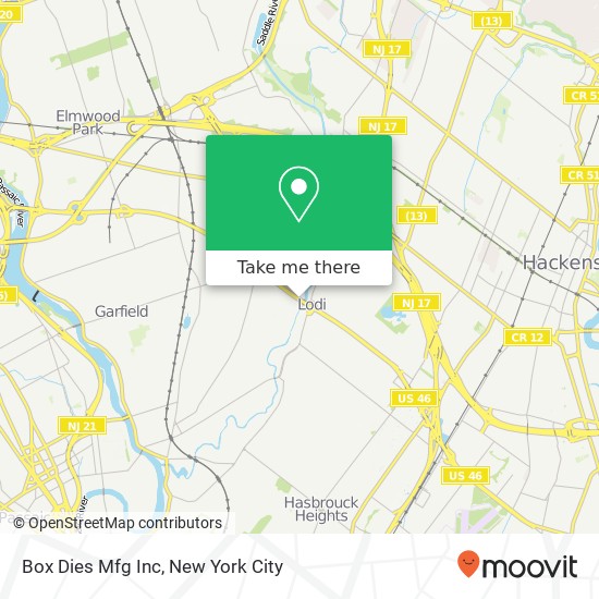 Mapa de Box Dies Mfg Inc