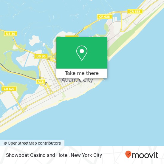 Mapa de Showboat Casino and Hotel