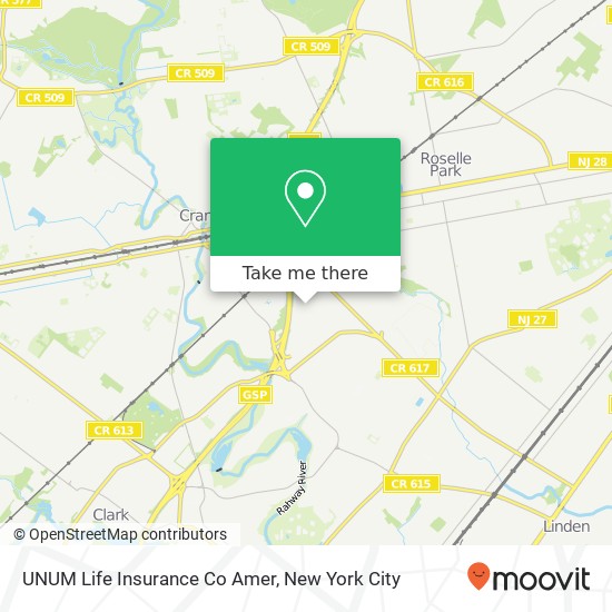 UNUM Life Insurance Co Amer map
