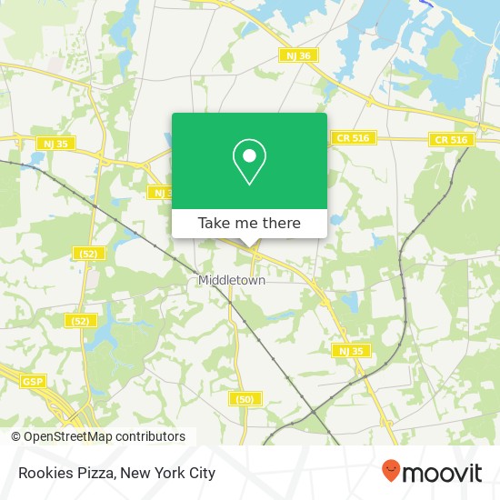 Rookies Pizza map