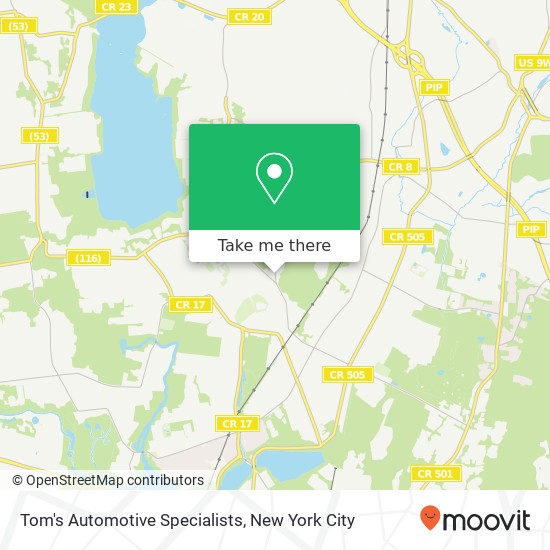 Tom's Automotive Specialists map