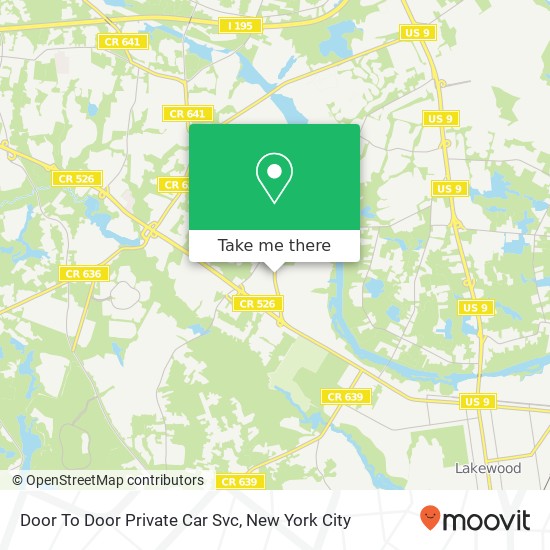 Mapa de Door To Door Private Car Svc