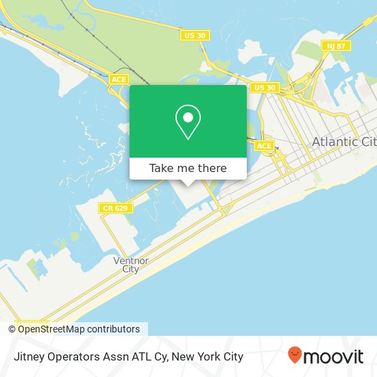 Mapa de Jitney Operators Assn ATL Cy