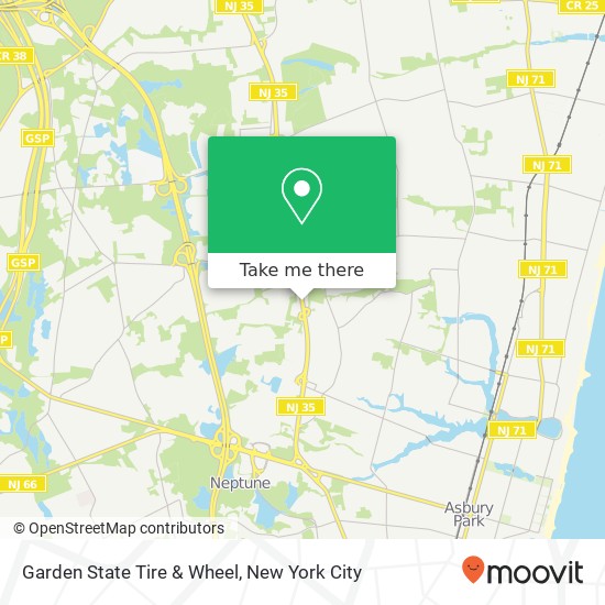 Mapa de Garden State Tire & Wheel