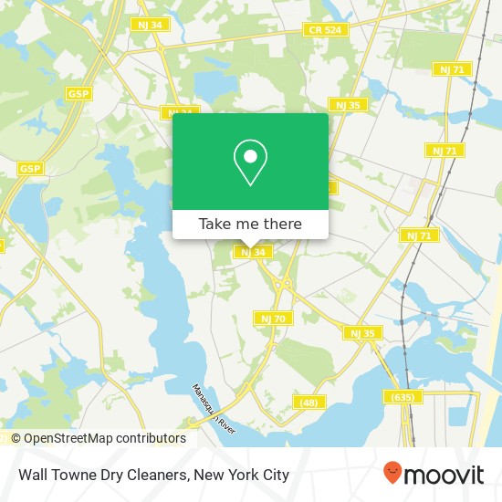 Wall Towne Dry Cleaners map