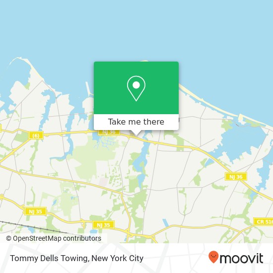 Tommy Dells Towing map