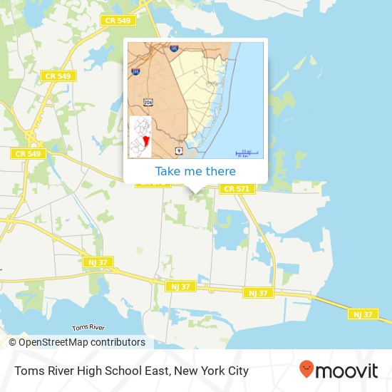 Mapa de Toms River High School East