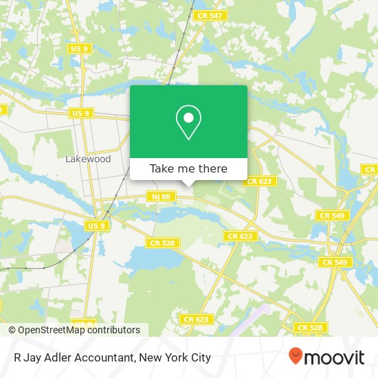 R Jay Adler Accountant map