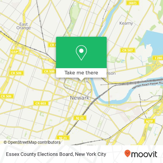 Mapa de Essex County Elections Board