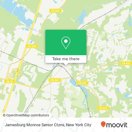 Mapa de Jamesburg Monroe Senior Ctzns