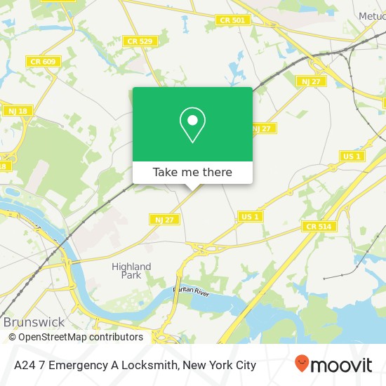 Mapa de A24 7 Emergency A Locksmith