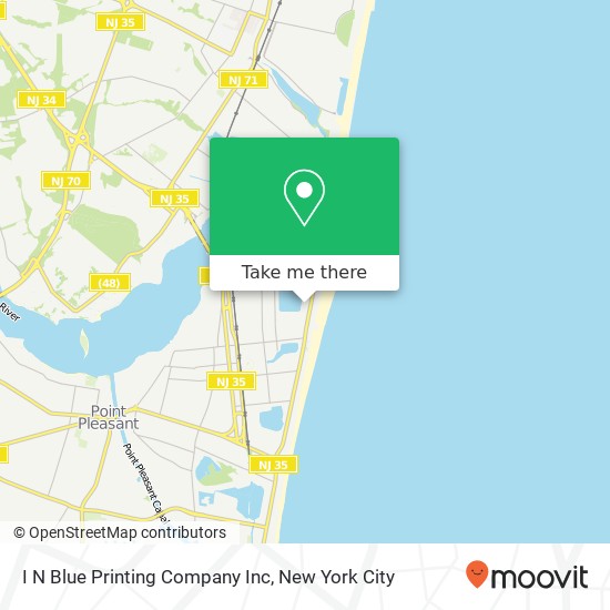 I N Blue Printing Company Inc map