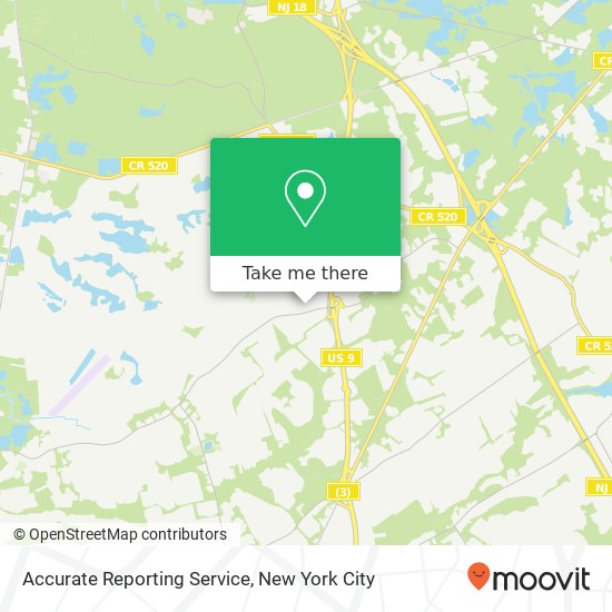 Accurate Reporting Service map