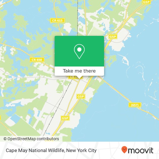 Mapa de Cape May National Wildlife