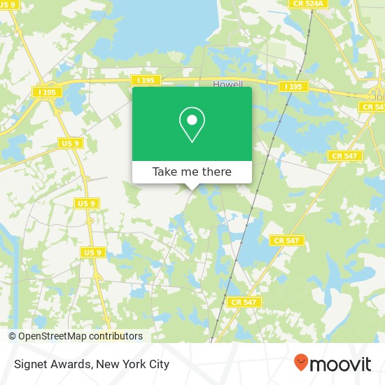 Signet Awards map