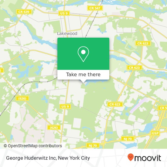 Mapa de George Huderwitz Inc