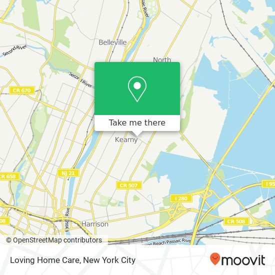 Loving Home Care map