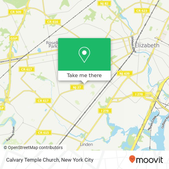 Calvary Temple Church map