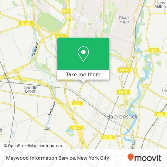 Maywood Information Service map