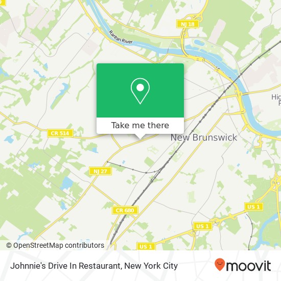 Mapa de Johnnie's Drive In Restaurant