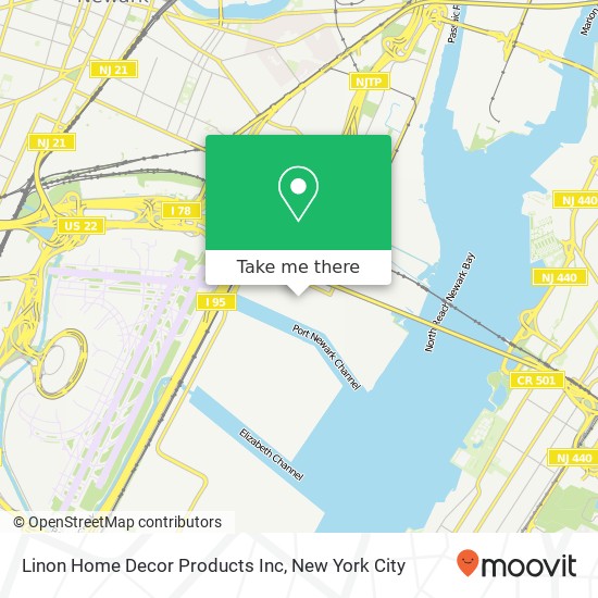 Mapa de Linon Home Decor Products Inc