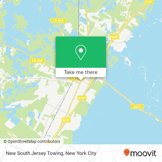 Mapa de New South Jersey Towing